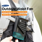 Mini 4000mAh Travel Wearable Waist Fan 5 Wind Speed Camping Outdoor Po