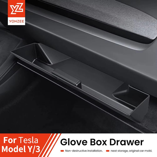 YZ For Tesla Model 3 Y Highland Juniper Central Control Glove Box Storage Box Car Storage Box Interior Interior Accessories