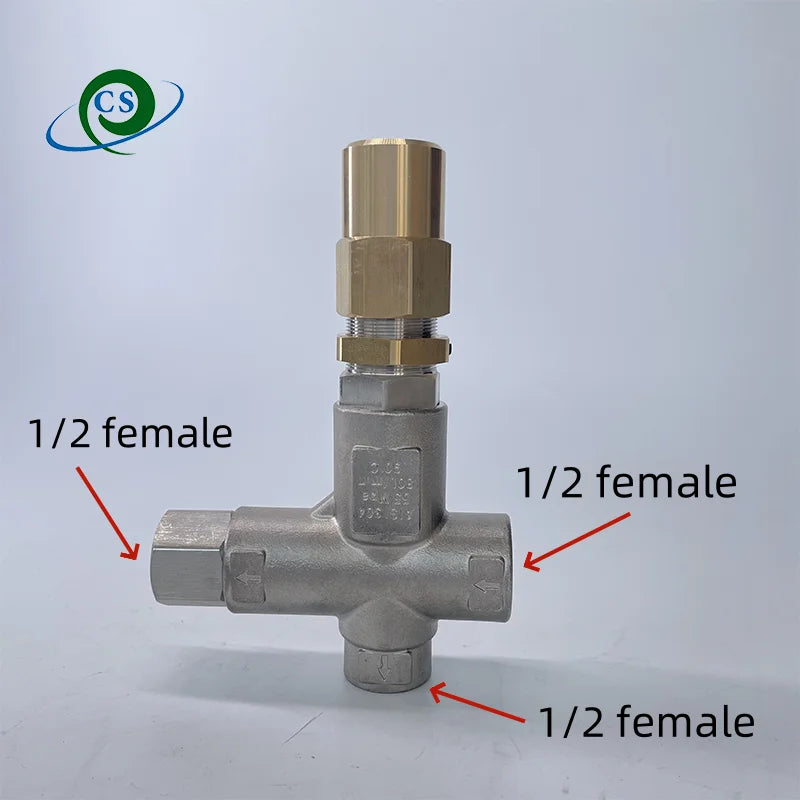 500-600bar 80L/min Pressure Washer Adjustable high pressure washer parts regulator bypass pressure washer unloader valve VHP60