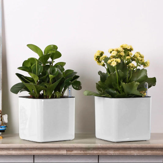Self-Watering Planter Pots with Water Level Meter Pots Self-Absorbent Planter Plant Pot Plant Container Home Office Decor