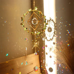 Crystals Wind Chime Star Moon Butterfly Hanging Ornament Sun Catcher Diamond Prisms Rainbow Maker Pendant Home Garden Decor