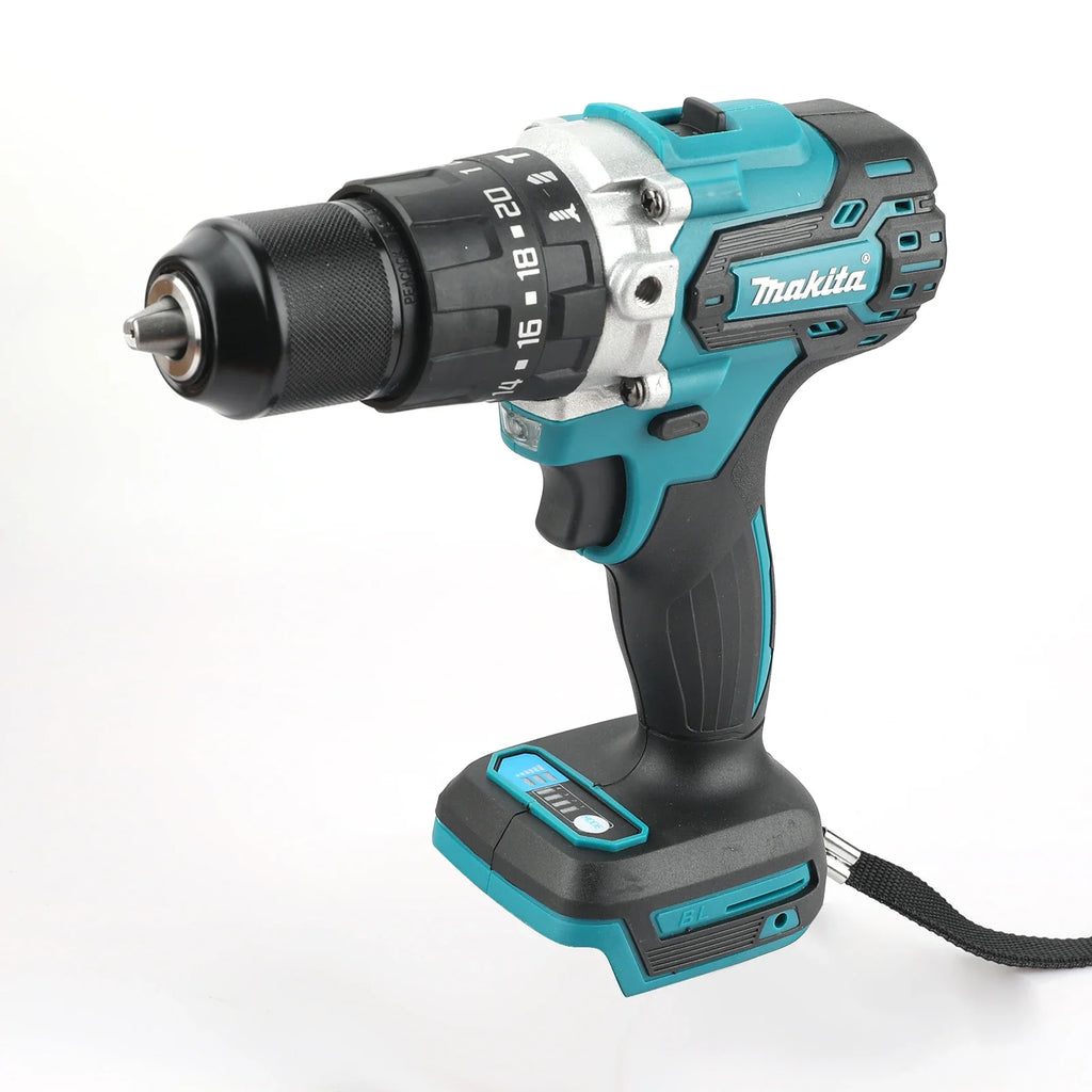 Makita DDF487 13mm red and black brushless household 18V lithium-ion charging impact drill, high torque electric screwdriver