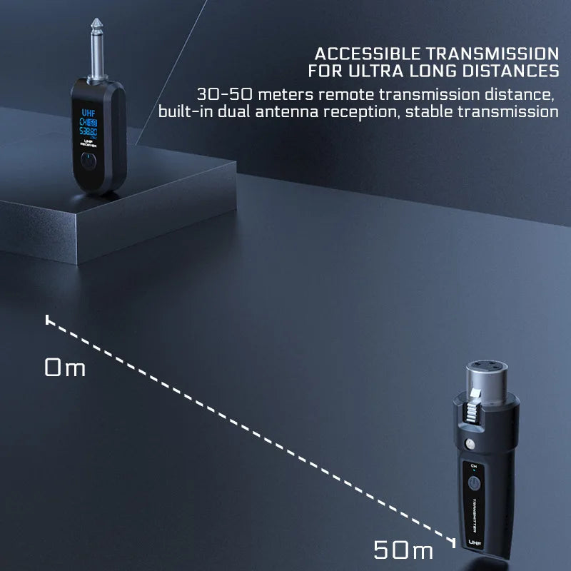 Good Wireless microphone system UHF wireless XLR transmitter and receiver for dynamic microphones, audio mixer PA systems guitar