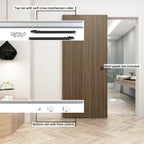 42" Hidden Sliding Barn Door Hardware Track Kit,Floating Soft Closing Interior Wall Mount Track Rolling Set,No Floor Rail