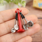 Kettle 1:12 Mini Kitchen Utensils Sets Cookware 1:12 Scale Kitchen Set Alloy Mini Mini Kitchen Cooking Kit House Props