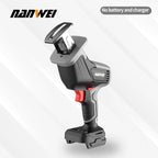 NANWEI Brushless Reciprocating Saw Power Tool Reciprocating Saw Metal Cutting Wood Cutting Tool Electric Drill Accessory