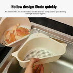 Kitchen Sink Triangle Drain Basket Plastic Food Vegetables Peel Egg Filter Storage Organizer Kitchen Shelf Rack Drainer