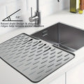 Kitchen Anti-Slip Silicone Drain Mat, Dish Rack, 15.75inch X 12.6inch, Built-in Water Draining Design, Heat  and Easy to Clean