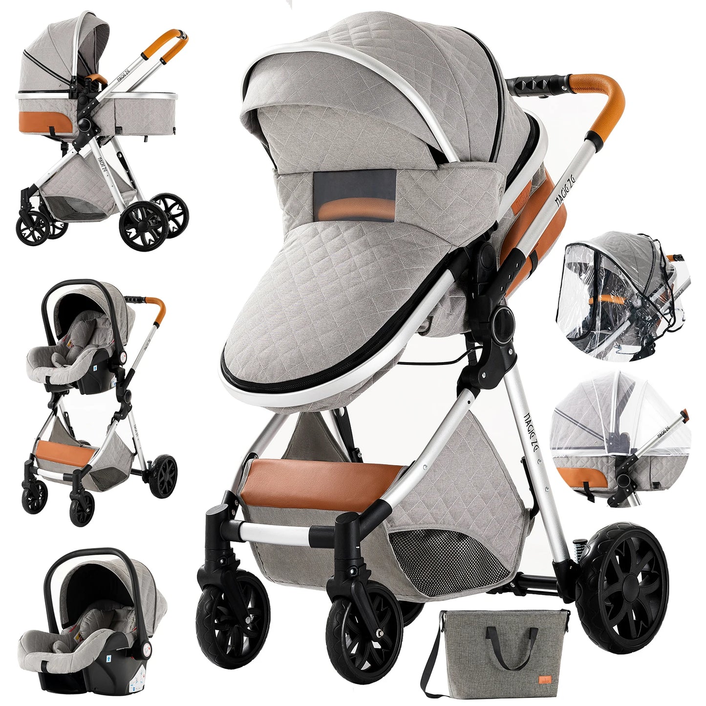 3 In 1 Baby Stroller Baby Cart Baby Accessories Baby Walker Infant Mother-Kids Children Portable Newborn Light Multifunctional