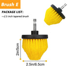 Electric Scrubber Grill Brush Kit 2/3.5/4'' Power Cleaning Brush for Car Bathroom Floor, Tub Shower Grout Nylon Attachments