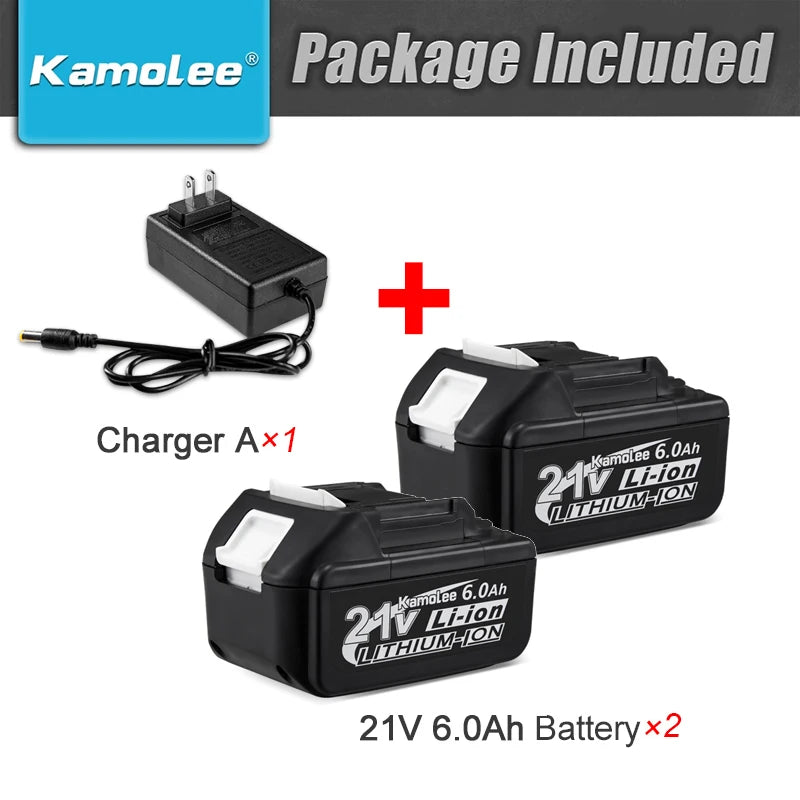 Kamolee 18V 5000mAh Li-ion Battery BL1860 Hand drill Battery Power tools Support Kamolee tools