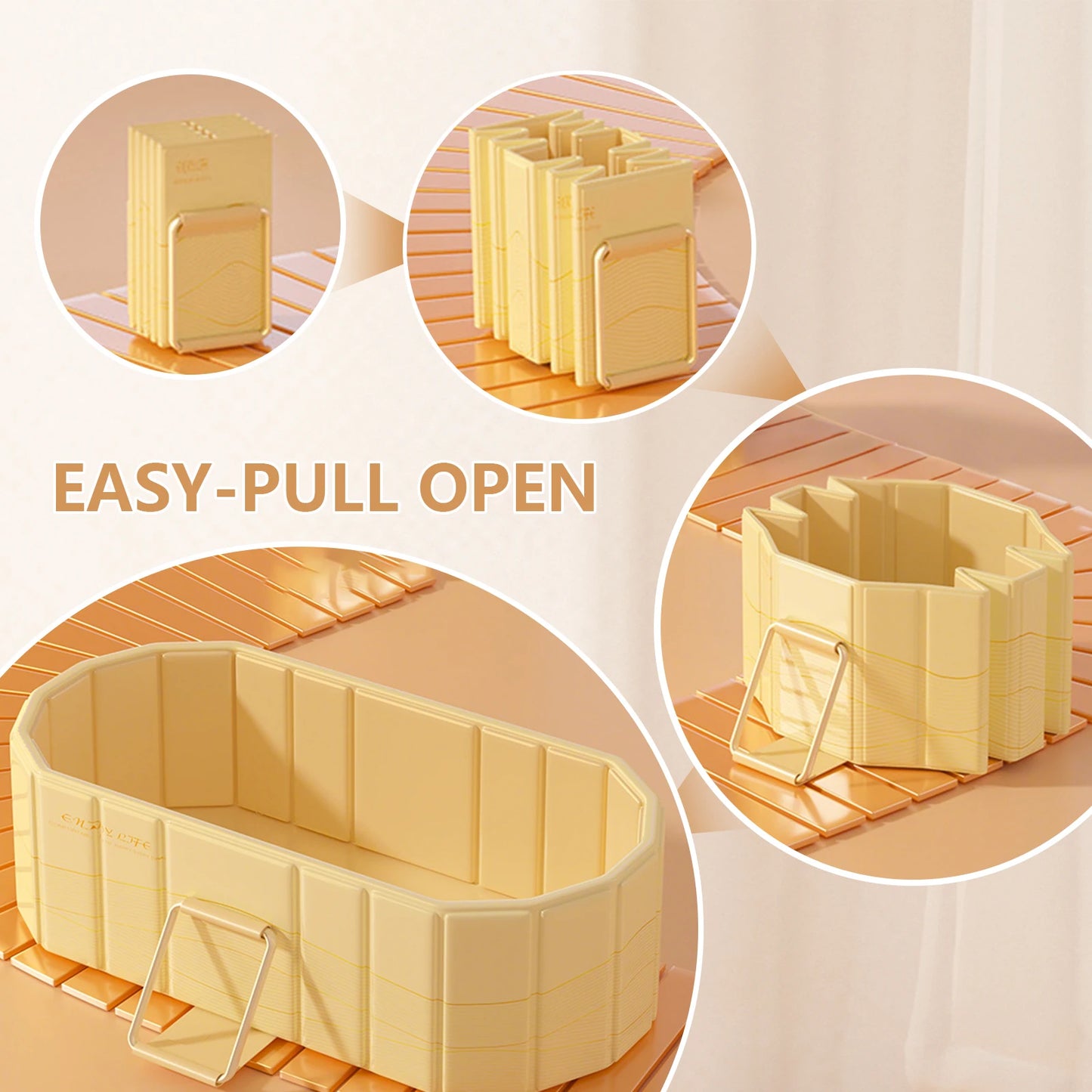 Foldable Portable Hot Tub Large Collapsible Ice Bath Tub Dual Drainage Design For Home Relaxation Gym Athletes Cold Plunge Bath