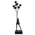 Art Balloon Girl Statues Banksy Flying Balloon Girl Sculpture Resin Craft Home Decoration Christmas Gift  living room decoration