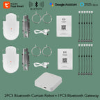 LifeLibero Tuya Smart Curtain Robot Bluetooth Curtain Motor Smart Life Fit to Electric Curtain Rail Track Rod I U Support Alexa