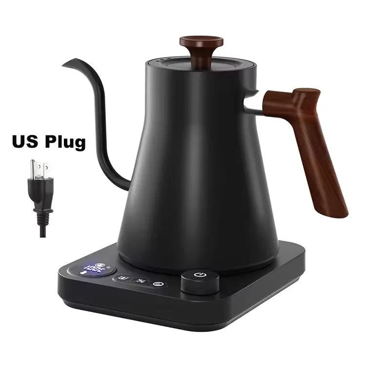 0.9L Electric Drip Coffee Kettle Stainless Steel Teapot Precise flow control Hand Drip Gooseneck Kettle Hand-brewed coffee Maker