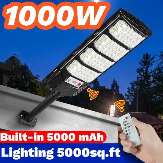 2025 Newest 1000 W LED Outdoor Solar Lights Motion Sensor Wall External Solar Lamp Waterproof Sunlight Power Street Garden Light