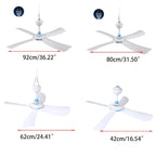 220V 8W 20W 4 Leaves 42/62/80/92cm Ceiling Fan One Gear mini Fan bedro
