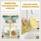 Kitchen Dishwashing Soap Dispenser Bottle Sink Detergent Foaming Box Scouring Pad Brush Storage Dispenser Presser