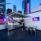Customized Luxury Premium Style Outdoor Kitchen Movable Kitchen Easy Install Combined Sink and Fridge for Backyard Gatherings