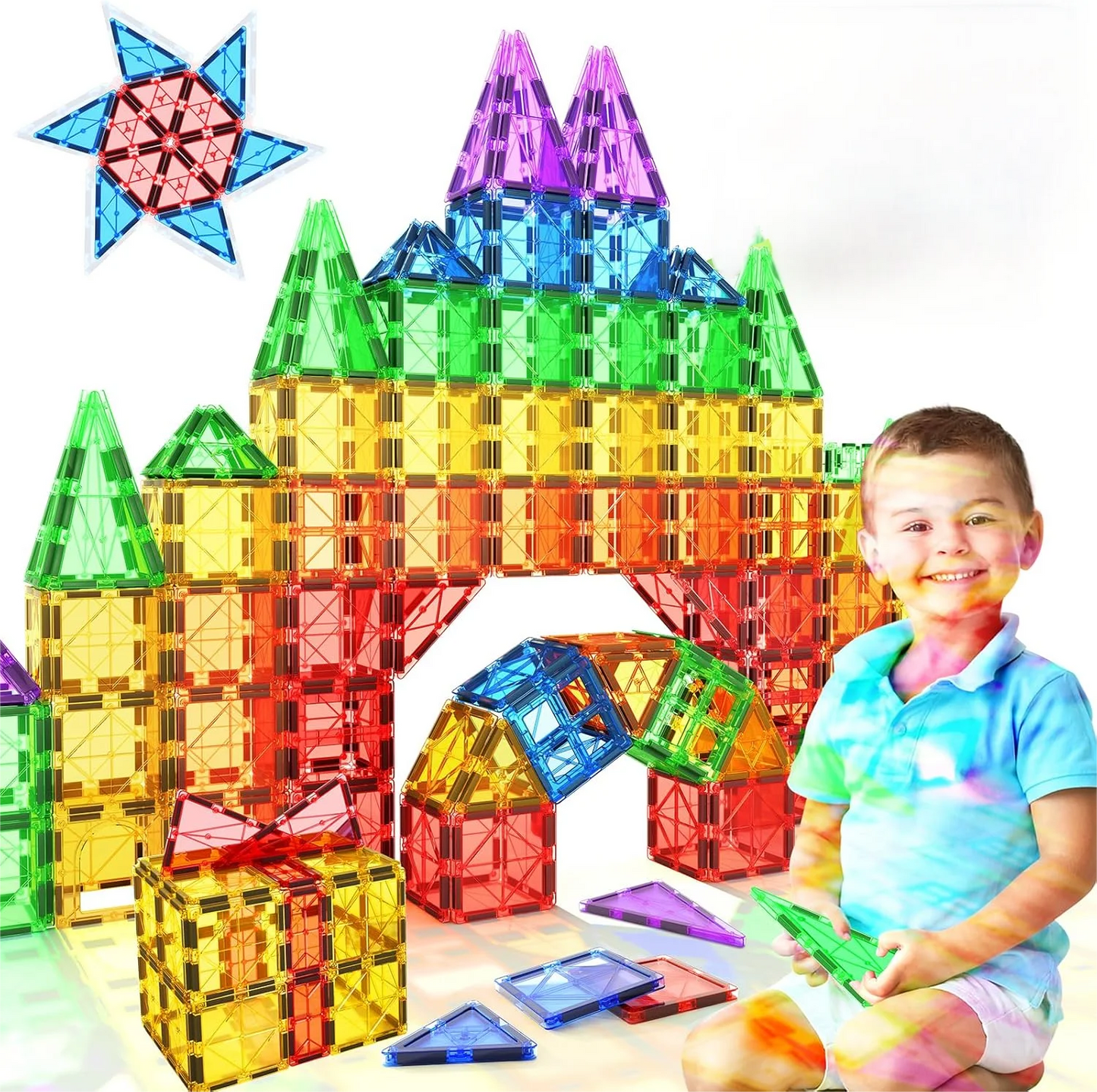 Magnetic Tiles STEM Toys for Kids Ages 3-8 | Sensory Building Blocks & Educational Games | AlluCanFind