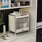 New Drawer Organizer Deluxe Desktop Makeup Organizer Kitchen Shelf Dustproof Mug Tea Set Coffee Drawer Countertop Organizer