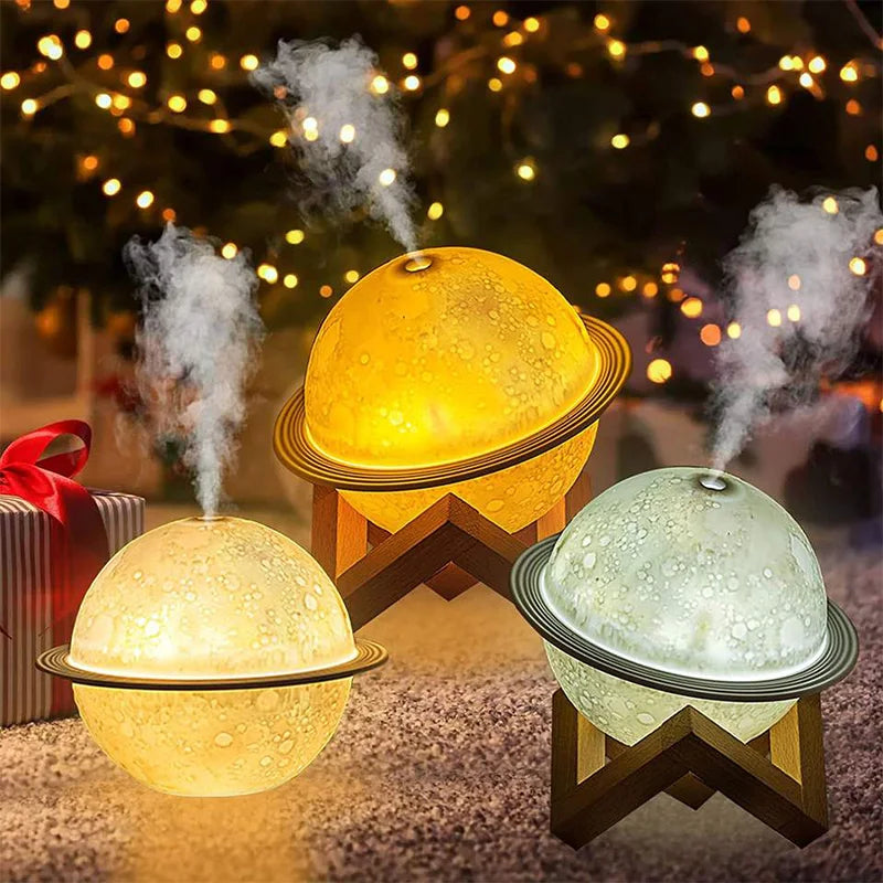 Lunar Humidifier 3D Tricolor Lamp Light Diffuser Aroma Essential Oil U