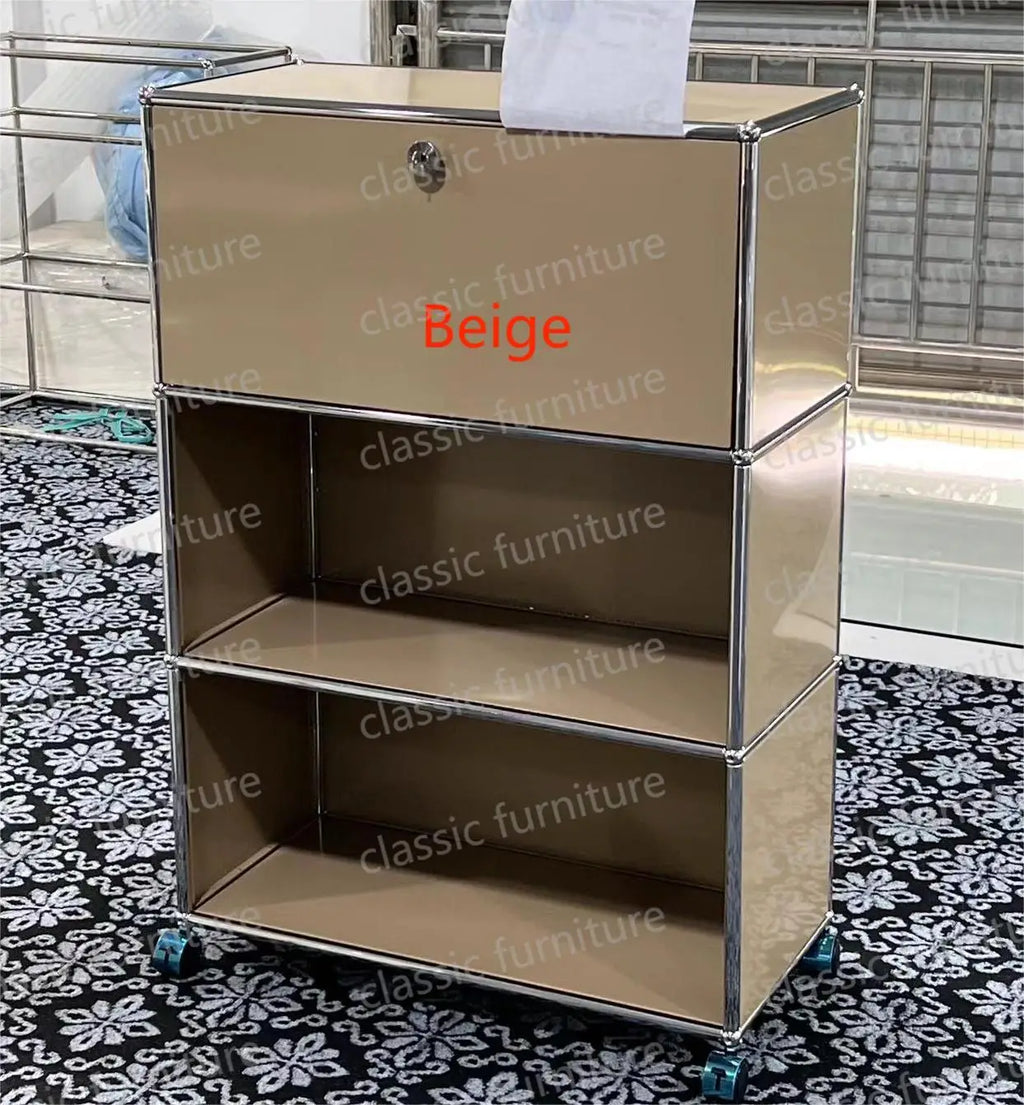Modular Module Furniture Customized Metal Stainless Steel Cabinet  Storage  Sideboard Shelf DIY Living Room