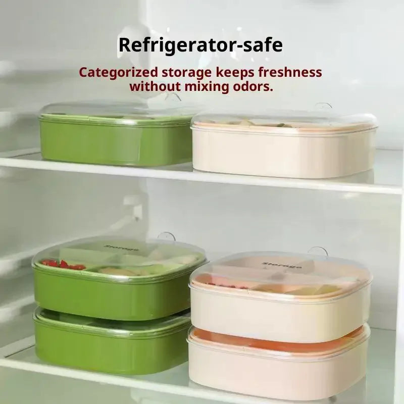Kitchen Onion Garlic Ginger Preservation Box Refrigerator Freezing Separator No Odor Cooking Storage Box Sealed Drainage Storage