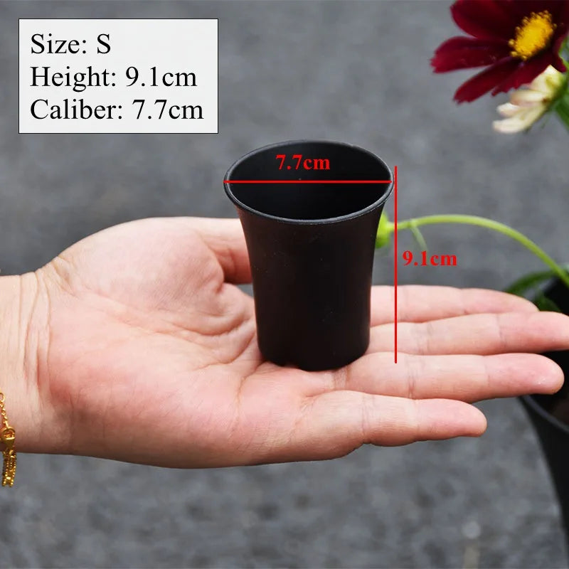 10pcs Thickened Flowerpot High-Waisted Round ，Plant Pot Reusable Succulents Plant Vientiane Basin Home Office Decor Garden Tool