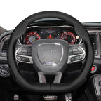 Suitable for Dodge Ultra-Thin Breathable Leather Steering Wheel Cover Suitable for Challenger Journey Charger Caliber Durango Ram 1500 Grand Caravan Dart Dakota Nitro Avenger Viper