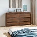 Harvey Park 6 Drawer Dresser for Bedroom Wooden Dressers & Chest of Drawers, in Grand Walnut