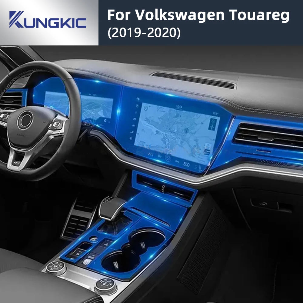 TPU Transparent protective film for VW Volkswagen Touareg 2019 2020 GPS Navigation Speedometer Interior Screen Gear Anti-scratch