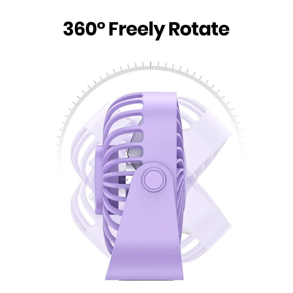 TOPK 4Inch USB Mini Desk Fan,3 Speeds Quiet Portable Desktop Table Fan