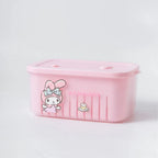 Hello Kitty Kuromi Kitchen Food Storage Containers  Vegetable Washing Basin and Drain Basket  Plastic Fruit Bowl for Home Use