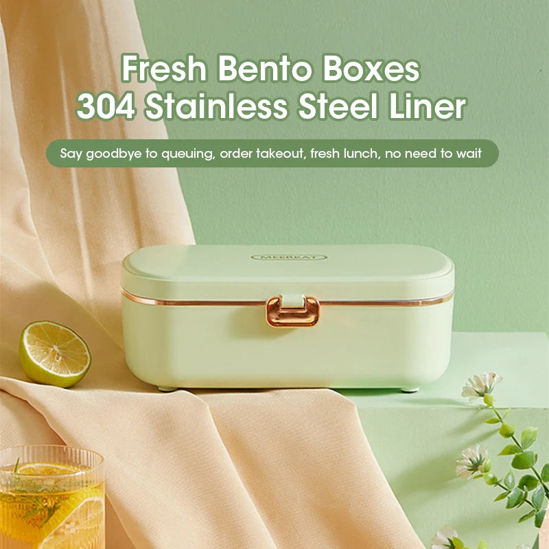 Electric Hot Rice Box Food Heater Lunch Insulated Lunch Box Convenient Food Heating Waterless Heating Bento Box Office Dormitory