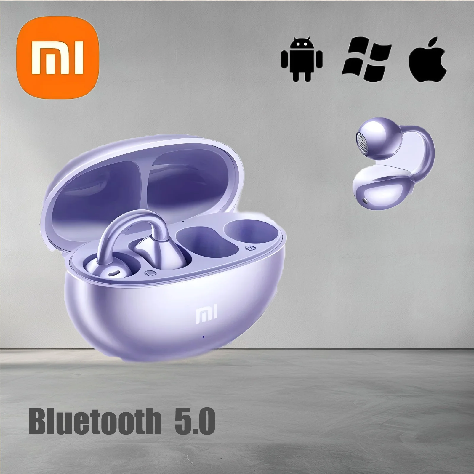 Xiaomi M91 Open Ear Clip Earbuds Earphone With Mic For Android iOS  ENC Bluetooth5.4 Headphone Noise Cancelling