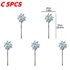 5/10PCS Bird Repeller Reflective Windmill Pinwheel Bird-Scaring Windmill Spinner for Garden Lawn Yard Decor and Keep Birds Away