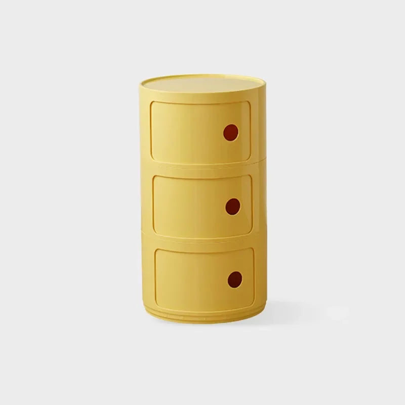Round bedside table nordic plastic Bedside cabinet for bedroom small side end table nightstand Storage locker