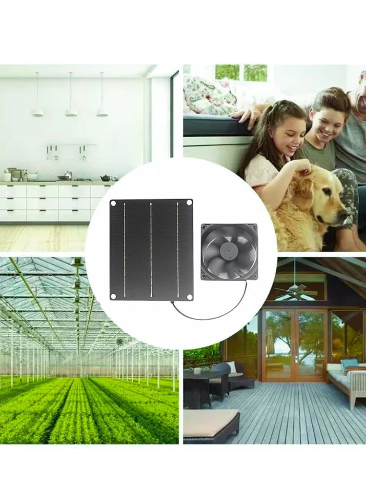 6V 6W Solar Exhaust Fan Waterproof Mini Ventilator Solar Attic Fan Roo