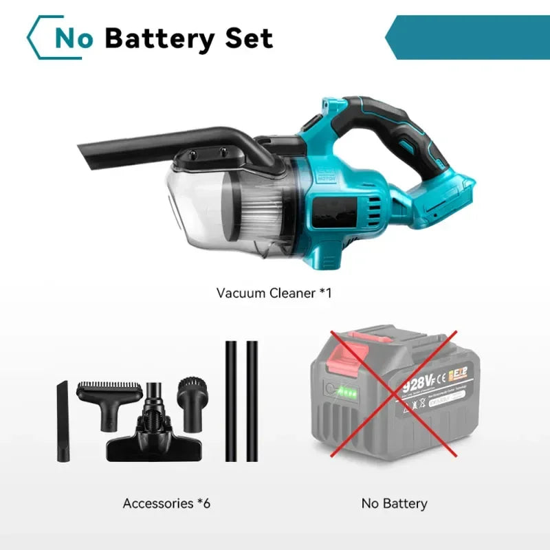Cordless Handheld Electric Vacuum Cleaner 1000W Powerful Rechargeable Household Indoor Cleaning Tools For Makita 18V Battery