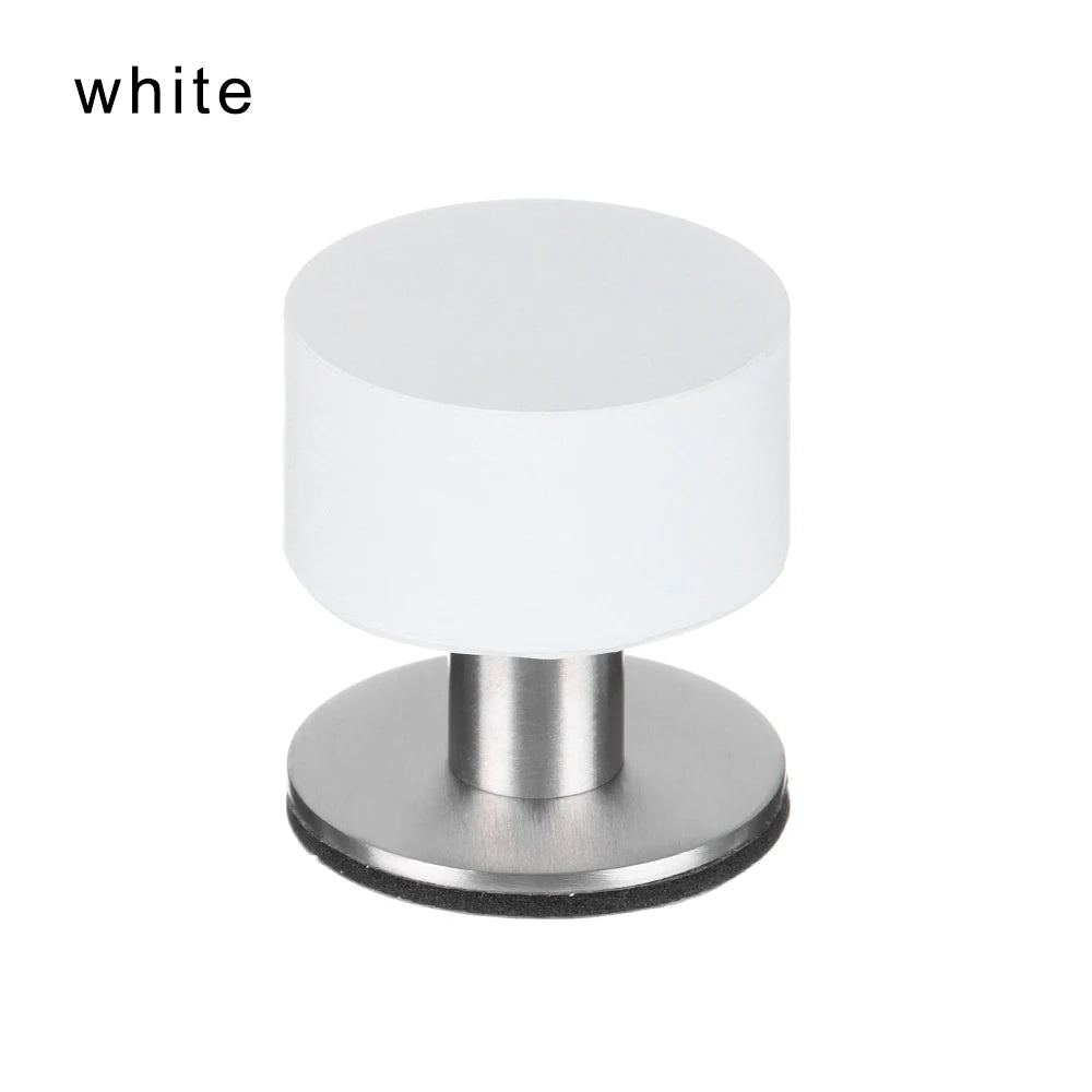 Zinc Alloy Kick Down Door Stopper Self Adhesive Anti Collision Doorstop Strong Suction Floor Holder Wall Protector Home Hardware