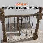 VEVOR Staircase Metal Balusters Galvanized Steel Decorative Banister Spindles with Hollow Baskets Spiral Stair with Shoes Screws