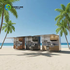 Customized 2.9m Outdoor Mobile Kitchen Cabinet BBQ Island Cabinets Multi Function Backyard Party Catering Equipment