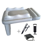 Infant Inflatable Mattress Kids Car Rear Car Mat Foldable Airplane Mattress Outdoor Travel Thickened Flocking Air Mattress