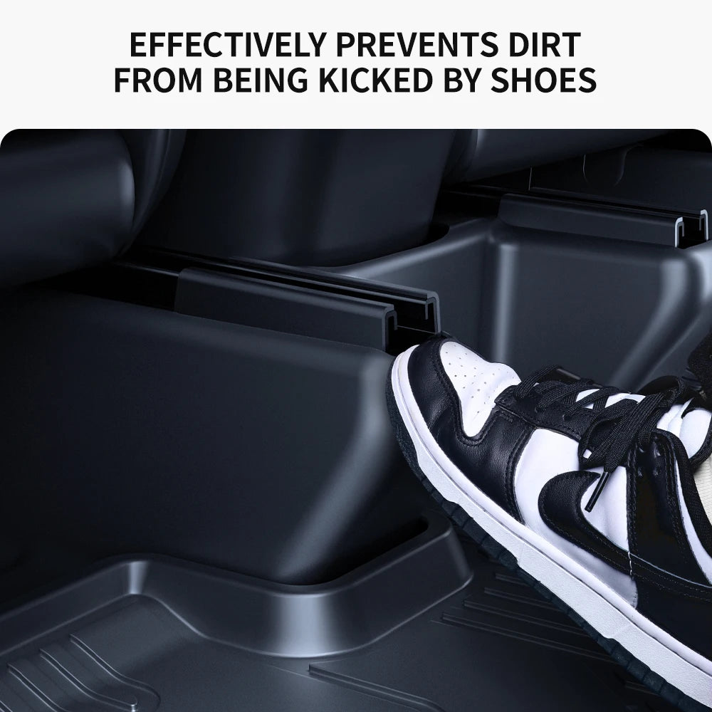 YZ For Tesla Model Y 2021-2025 TPE Under Seat Corner Guard Seat Slide Rails Protector Cover Anti-Kick Decor Flocking Accessories