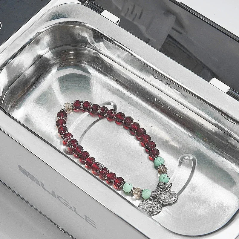 500ML Ultrasonic Household Cleaning Machine High-Frequency Multifunctional Glasses Jewelry Deep Clean Home Essential