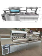 Custom Industrial Stainless Steel Kitchen Table Food Prep Workbench for Commercial Catering Kitchen