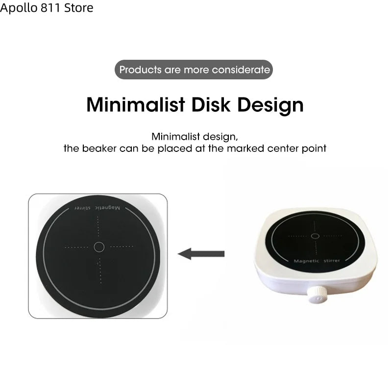 Magnetic Stirrer Kitchen Liquid Mixing Mini Laboratory Stirrer Portable Mixing Stick Mixing Board 1L 4000 RPM For Laboratories