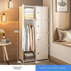 Simple Wardrobe Clothes Folding Cabinets Dressers Cube Storage Locker Plastic Collapsible Dustproof Home Bedroom Furniture