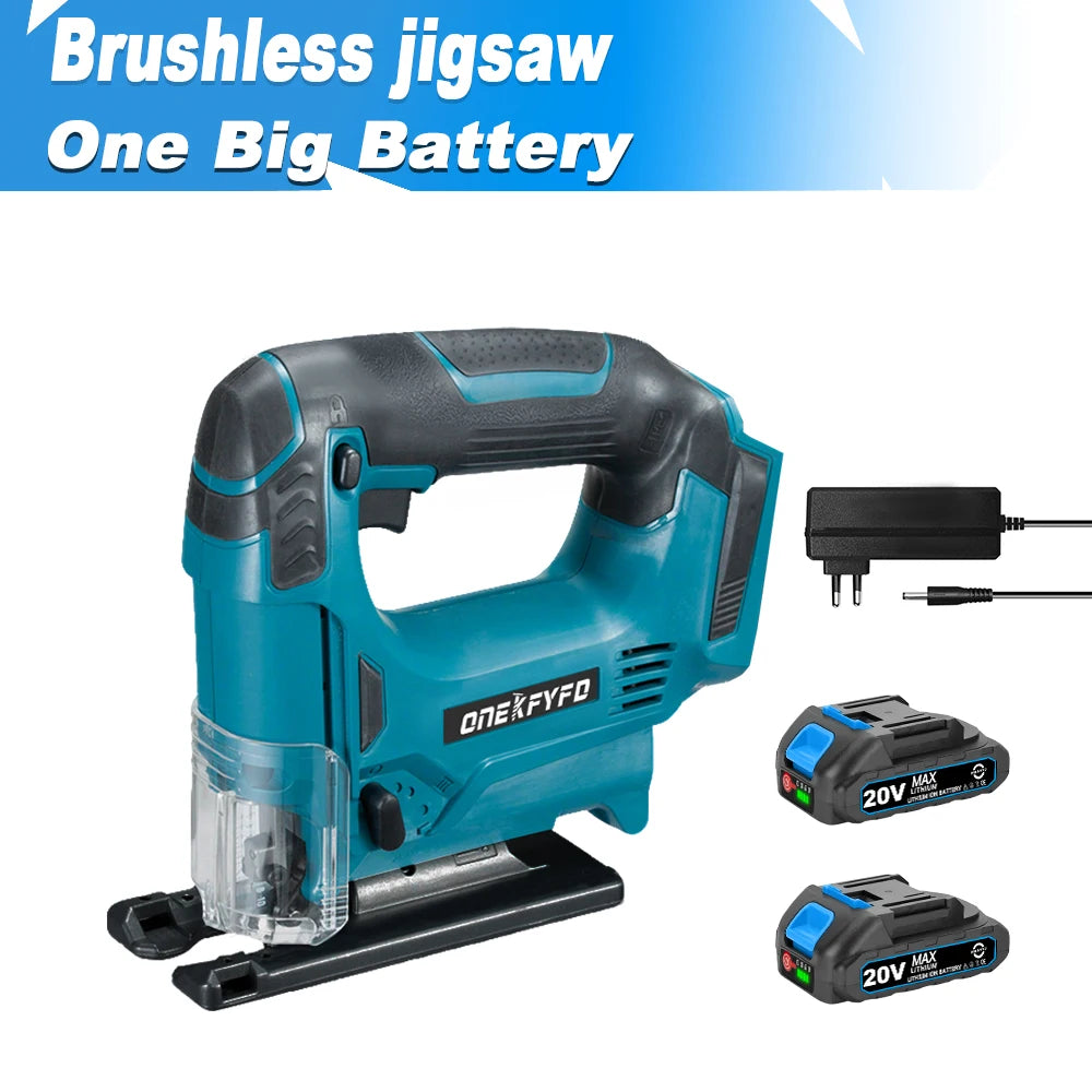 Brushless Jigsaw Electric Jig with Saw Blade Multi-Function Woodworking Power Tool Adjustable Woodworking for Makita 18V Battery